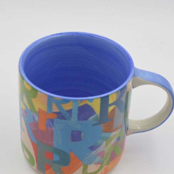 Anthropologie Lottie Monogram Mug R Coffee Tea Matcha Latte Cup Excellent - Picture 7 of 7